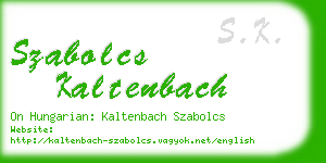 szabolcs kaltenbach business card